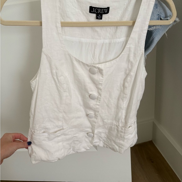 J. Crew White Sleeveless Bustier Tank Top - Picture 2 of 3